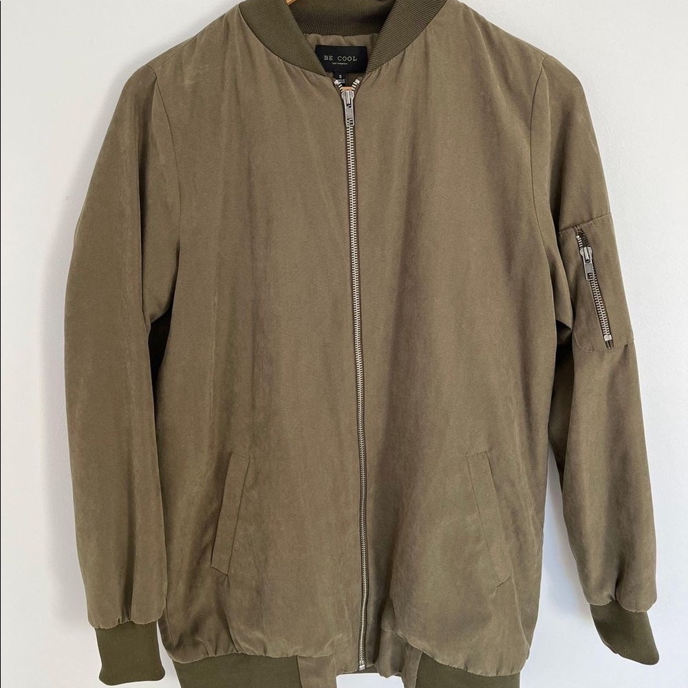 Be Cool Suede Bomber Jacket